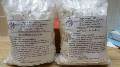 Giao sản phẩm bột sắn dây nguyên chất SADATA cho chị Thoa ở Kiên Giang